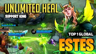 Estes Best Build 2024  Estes Top 1 Global Gameplay  Mobile Legends [upl. by Porett]