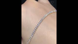 Classic Diamond Tennis Bracelet ✨ bracelet luxurydiamonds jewelry style [upl. by Pavyer]