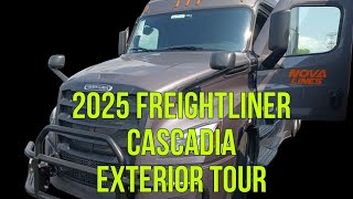 2025 Freightliner cascadia exterior tour from Nova lines  Flatbed Lease operator [upl. by Sukramal]