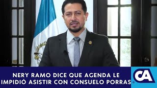 Nery Ramos dice que quotagenda exageradamente pesadaquot le impidió ir a reunión con Fiscal General [upl. by Eikcim]