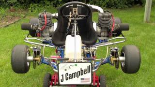 270cc dual engine kart fast at race track not driftingn donut burning Gixxer [upl. by Kramlich]