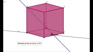 Odchylka přímky od roviny [upl. by Bodi]