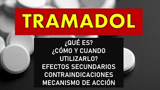 🔴 TRAMADOL  PARA QUÉ SIRVE EFECTOS SECUNDARIOS CONTRAINDICACIONES MECANISMO DE ACCIÓN [upl. by Sower]