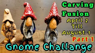 ITS CHALLANGE TIMEWoodcarving a Gnome amp mushrooms Part 1 [upl. by Streetman786]