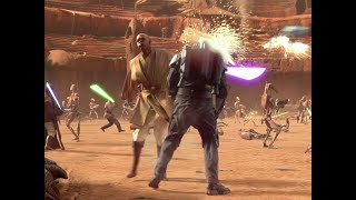 Jango Fett vs Mace Windu EXTENDED [upl. by Atiuqer]