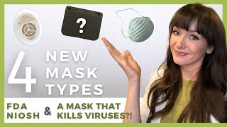 4 NEW FACE MASK TYPES  NIOSH FDA approved and new features [upl. by Starinsky]