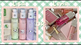 Lisa or Lena skincare amp makeup edition [upl. by Eilsil919]