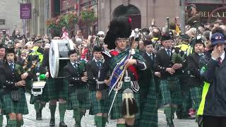 Pipe Bands parade The Royal Mile [upl. by Edras]