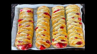 Cherry Cream Cheese Danish Kringle [upl. by Elletnahc689]