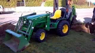 John deere 4110 Digging Trench 3 [upl. by Elladine]