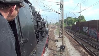 Mit Volldampf an Sieg u Rhein entlang Führerstandsmitfahrt SiegenKoblenz Dampflok 52 8134Cab ride [upl. by Eseerahs532]