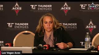 7523 Aces vs Wings Postgame Press Conference [upl. by Aratahs]