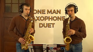 ONE MAN SAXOPHONE DUET  Contraflow  James Rae  Jazzy Duets [upl. by Vinita]