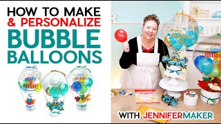 Easy Bubble Balloon Tutorial  How to Vinyl Balloons with a Cricut [upl. by Featherstone]