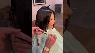 inverted Bob haircut transformation  shorts haircut transformation compilation [upl. by Enid]