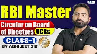 Master Circular on Board of Directors – Urban Cooperative Banks Class1 by Abhijeet Sir [upl. by Llerrahs]