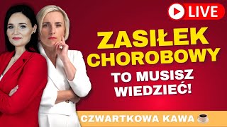 ☕LIVE CZWARTKOWA KAWA Z AGATĄ Ustalanie podstawy wymiaru zasiłku chorobowego [upl. by Lac]