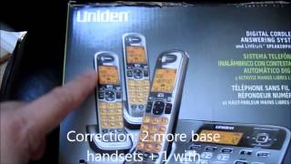 Uniden Digital Cordless phone system with DECT 60 [upl. by Dao]