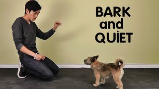 Teach Dog to Stop Barking  Bark and Quiet on Cue [upl. by Yand]