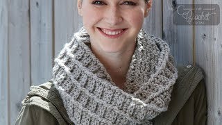 Crochet Waffle Around Cowl  EASY  The Crochet Crowd [upl. by Rfinnej321]