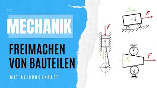 Mechanik Freimachen von Bauteilen mit Reibungskraft  Technische Mechanik Nachhilfe [upl. by Knowland]