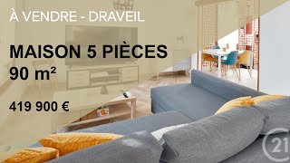 Maison à Vendre 5 pièces 90 m²  Draveil  Île de France  à vendre [upl. by Harday]