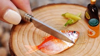 The Best Miniature Fish Cooking Recipes  How to cook Miniature Fish Foods  Tiny Cakes [upl. by Odlauso775]