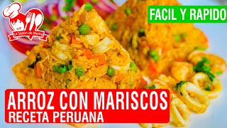 ARROZ CON MARISCOS – RECETA PERUANA – FACIL Y RAPIDO – La Sazón de Mamá [upl. by Ashjian]