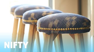 How To Easily Upholster A Stool [upl. by Russi705]