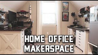 Home Office Tour  3D Printing Maker Space Setup [upl. by Doscher]