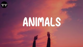 Maroon 5  Animals Lyric Video [upl. by Oidualc]