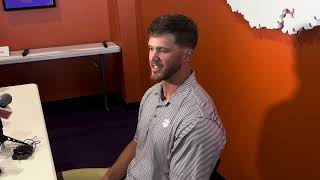 Clemson wide receiver coach Tyler Grisham at 2024 Clemson Media Day [upl. by Mycah]