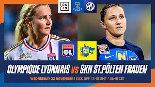 Olympique Lyonnais vs St Pölten  UEFA Women’s Champions League 202324 Matchday 2 Full Match [upl. by Sivar]