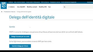 Delega identità digitale INPS minorenni come fare in 5 passaggi [upl. by Bernice915]