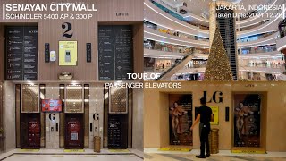 Elevator Tour at Senayan City Mall Jakarta  Schindler 5400 AP and 300 P Traction Elevators [upl. by Burkle]