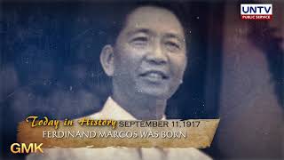 Former President Ferdinand Edralin Marcos was born on September 11 1917  Today In History [upl. by Aynatan]