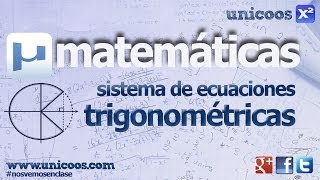 Sistema de ecuaciones trigonometricas 01 BACHILLERATO matematicas [upl. by Sloan]