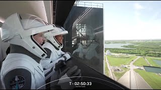 SpaceX Inspiration4 crew at the launch pad begin ingress into Crew Dragon [upl. by Indyc554]