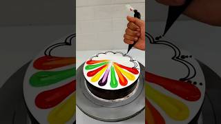 Multi Colour Cake  Chocolate Multi Colour Design shorts youtubeshorts video viralvideo cake [upl. by Edrei]