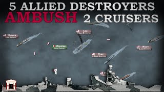 5 Destroyers ambush Italian Cruisers Battle of Cape Spada 1940 Documentary [upl. by Kitti]