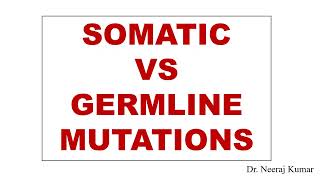 Somatic vs Germline mutations  Germinal mutations [upl. by Durware]