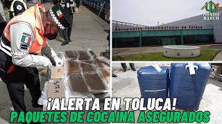 quotAseguran 2 Maletas con 23 Paquetes de Coca en el Aeropuerto de Tolucaquot [upl. by Colley]