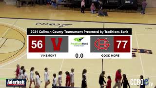 Cullman County Tournament Good Hope vs Vinemont Varsity Girls [upl. by Odrarej]