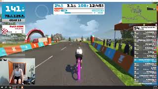 2024Jan01 Zwift  Group Ride Cycling Canada Weekly Ride Eastern on Roule Ma Poule in France [upl. by Fabrianne]