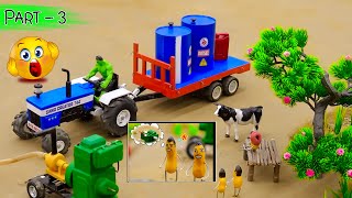 Part  3rd  Top Most Creative Farmer Cartoon Project  Cartoon Video CSK Farmer minitractor [upl. by Tomkiel547]