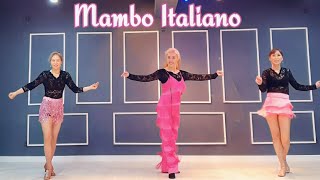 Mambo Italiano Line Dance High Beginner Muse LineDance [upl. by Nanaek]