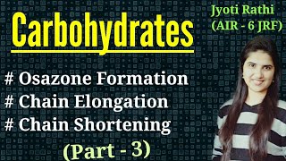 Osazone Formation testKiliani fischer synthesisRuff DegradationChain Shortening Elongation [upl. by Leonor]