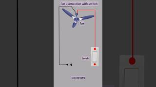 How to make fan connection  fan connection kese kare switch ke sathelectrical skills shorts [upl. by Stock549]