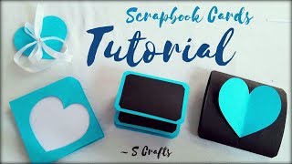 Scrapbook card Tutorial ✂️  S Crafts  Handmade scrapbook making  scrapbook Gift ideas  easy [upl. by Kall]