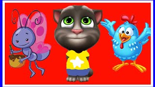 Mariposita ORIGINAL  Gallina Pintadita 2  con Mi Talking Tom cantando shorts [upl. by Annehcu]